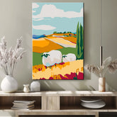 Paint by Numbers Landscape Sheep